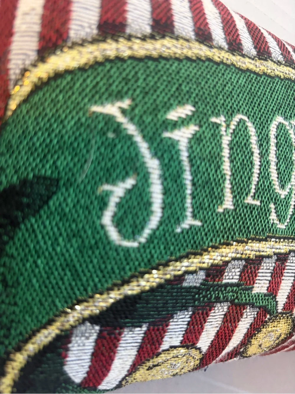 Festive 'Jingle Bells' Decorative Pillow - Red & Green